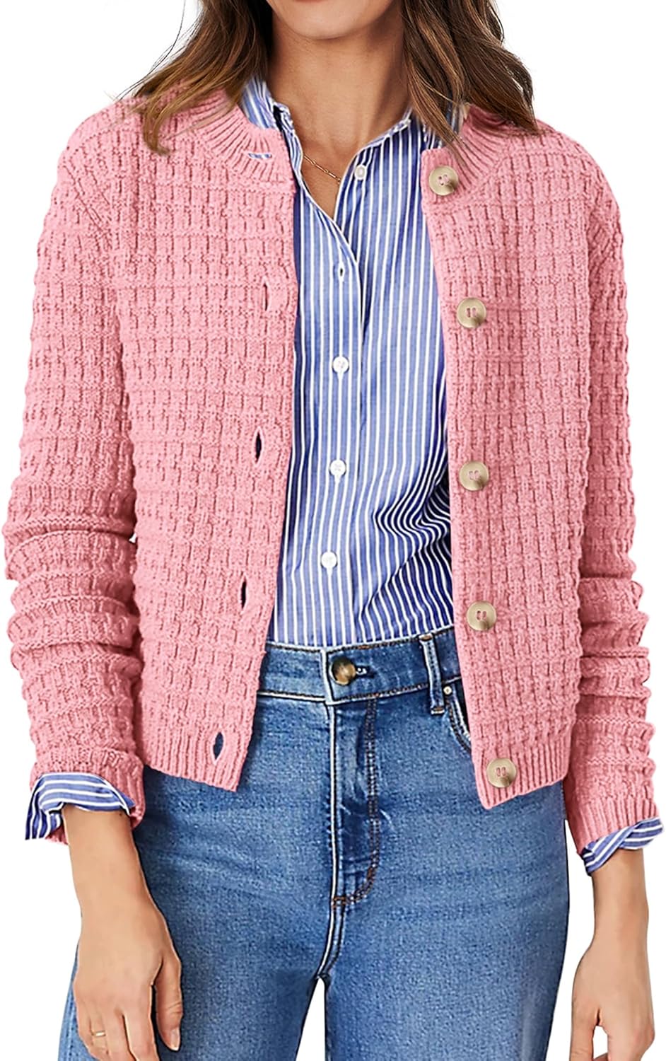 Manufacturer  PRETTYGARDEN Women's Knit Cardigan Sweaters Casual Long Sleeve Open Front Button Down Trendy Jackets Outerwear   sweaters