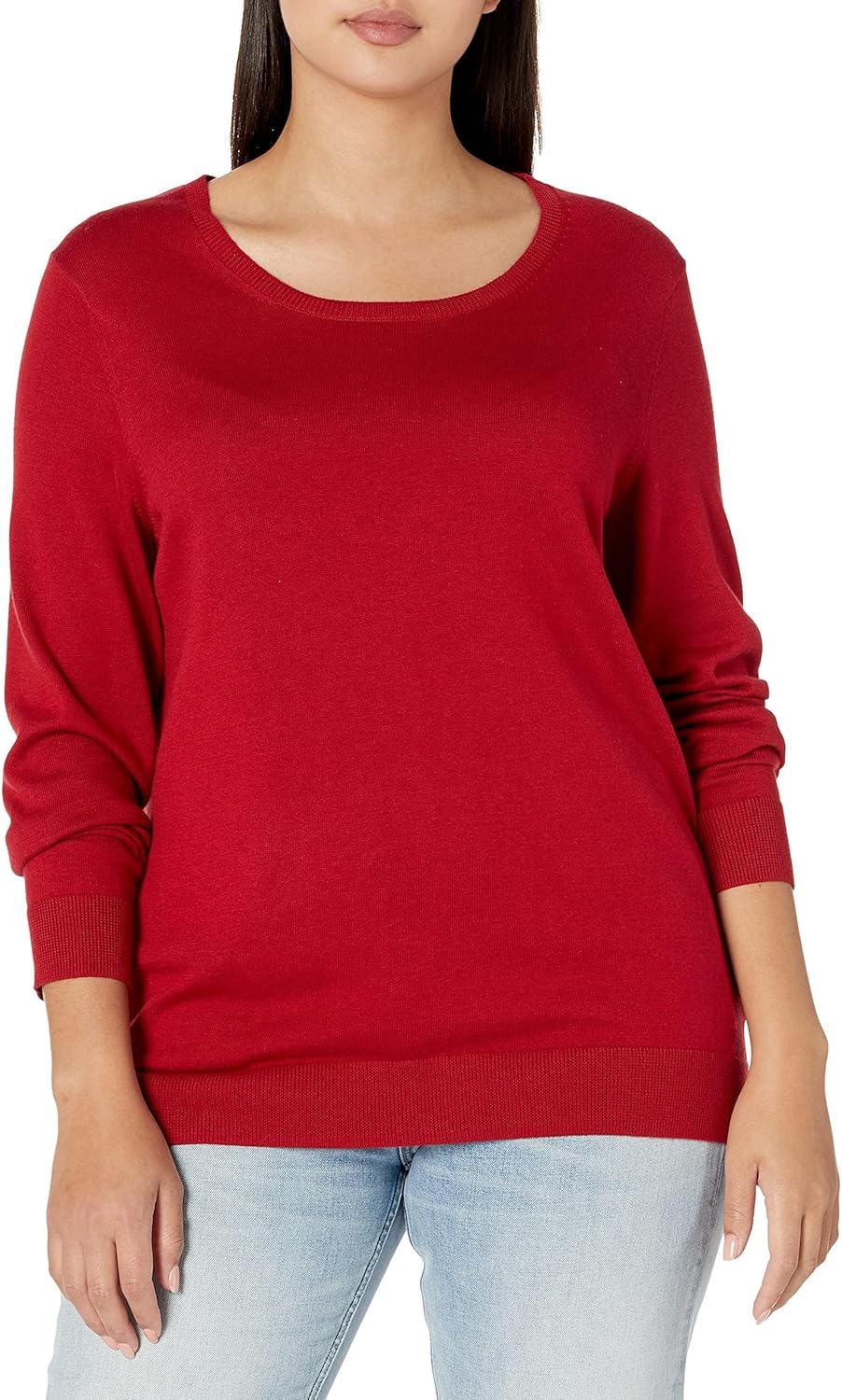 Manufacturer  Essentials Women's Long-Sleeve Lightweight Crewneck Sweater (Available in Plus Size)   sweaters