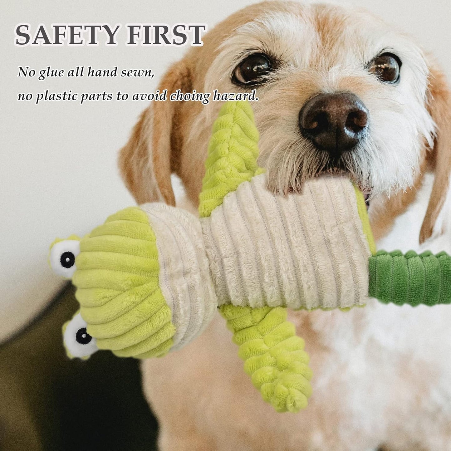 Manufacturer   5 Pack Tough Dog Toys Stuffed Squeaky Dog Toys Assortment Plush Animal Dog Toy Value Bundle Puppy Pet Dog Toys for Small Medium Large Dogs    Dog toy