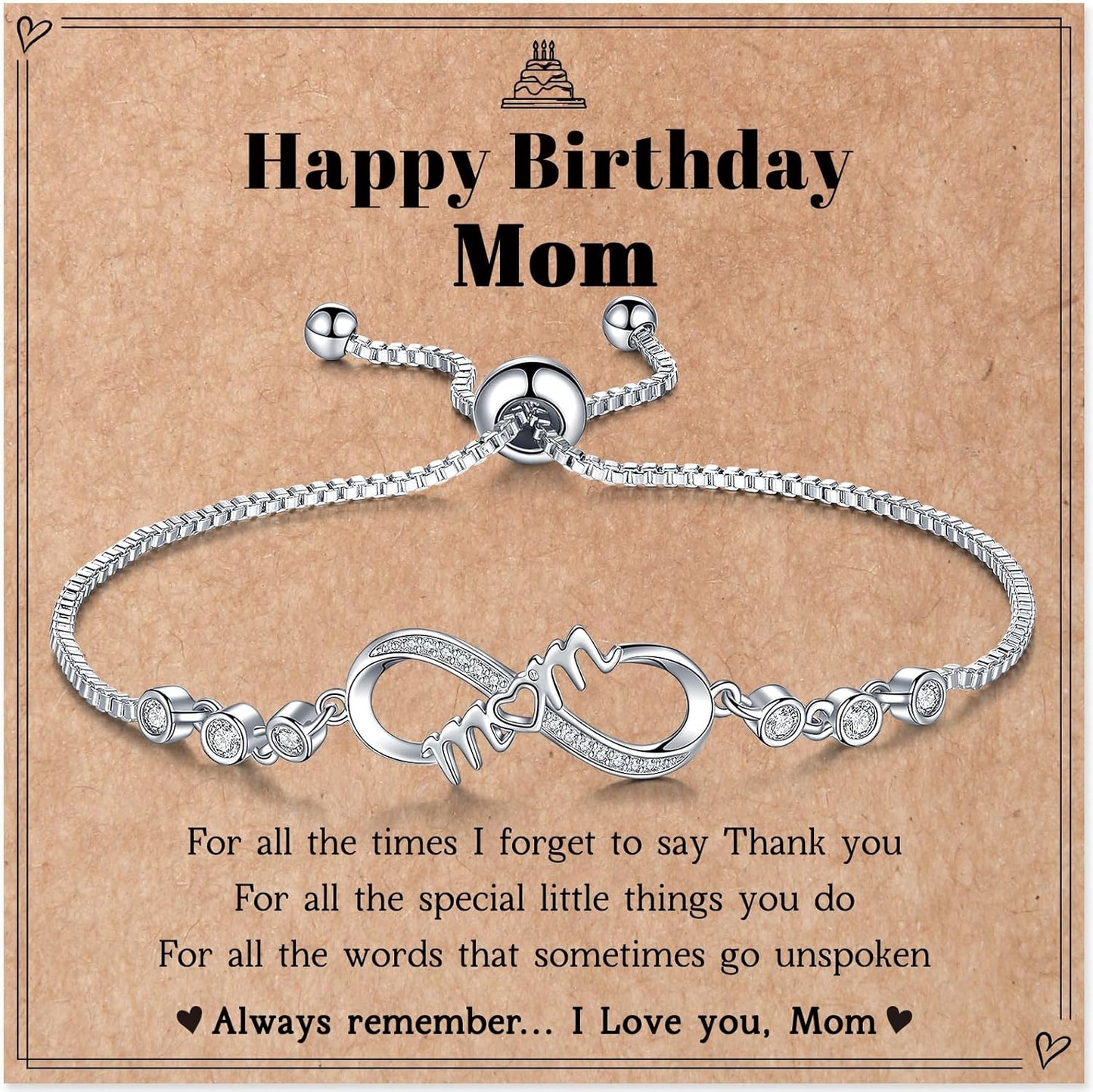 Manufacturer  Gifts for Women Mom, Infinity Love Bracelets for Women Girls Girlfriend, Birthday Mothers Day Jewelry Gifts for Mom Wife from Daughter Son  bracelets