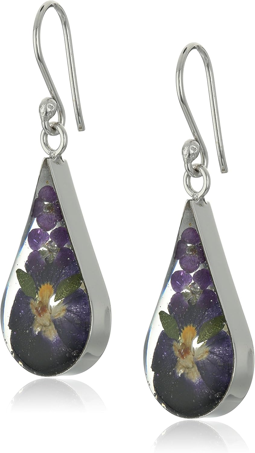 Manufacturer  Amazon Essentials Sterling Silver Pressed Flower Teardrop Earrings (previously Amazon Collection)  earring