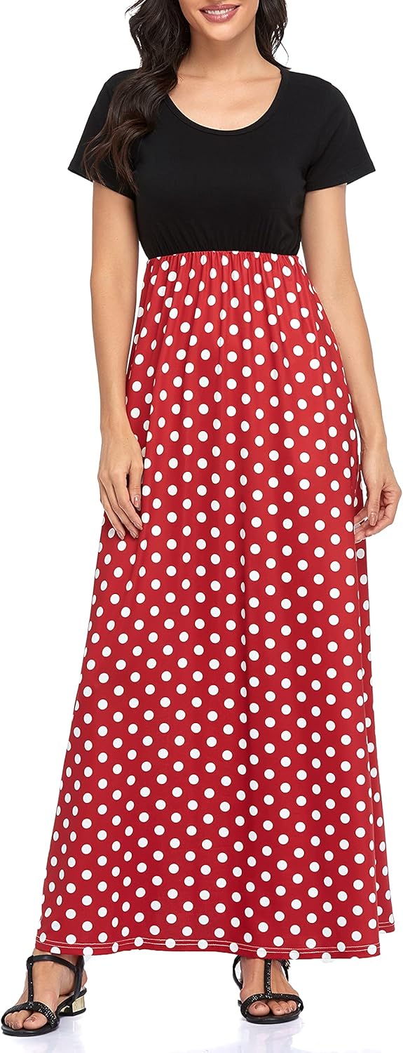 Manufacturer  Lacavocor Womens Short Sleeve Maxi Dresses Empire Waist Long Dress dresses