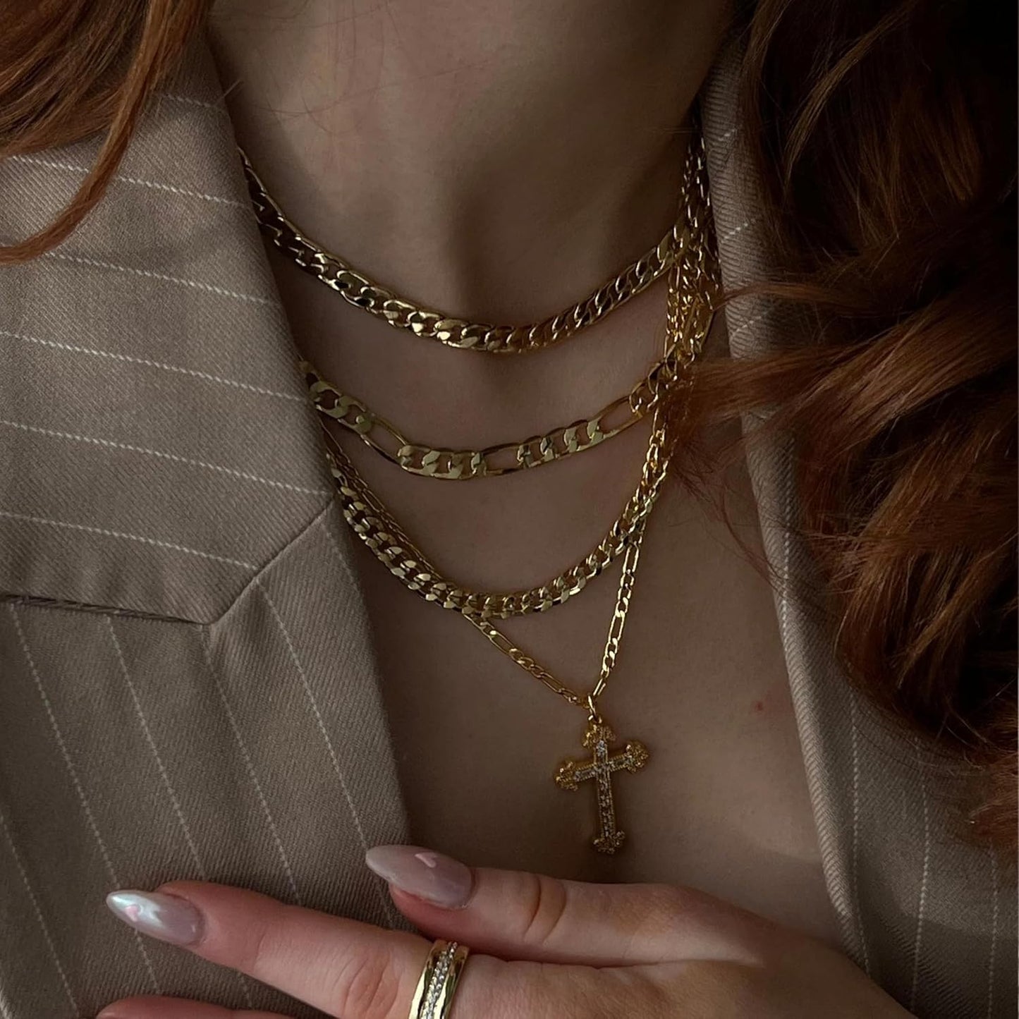 Manufacturer  Cross Necklace for Women 14K Gold Plated Dainty Heart Cross Pendant Choker Simple Trendy Cute Cross Charm Diamond Necklace Faith Jewelry Religious Minimalist Gift  Necklace