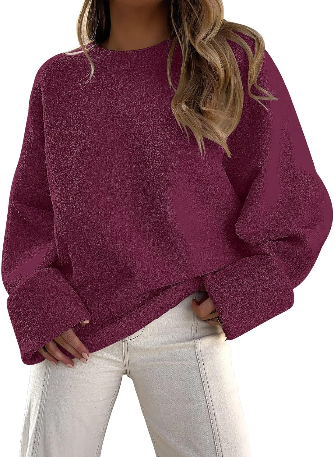 Manufacturer  LILLUSORY Women's Oversized Sweaters Fuzzy Chunky Warm Pullover Sweater   sweaters