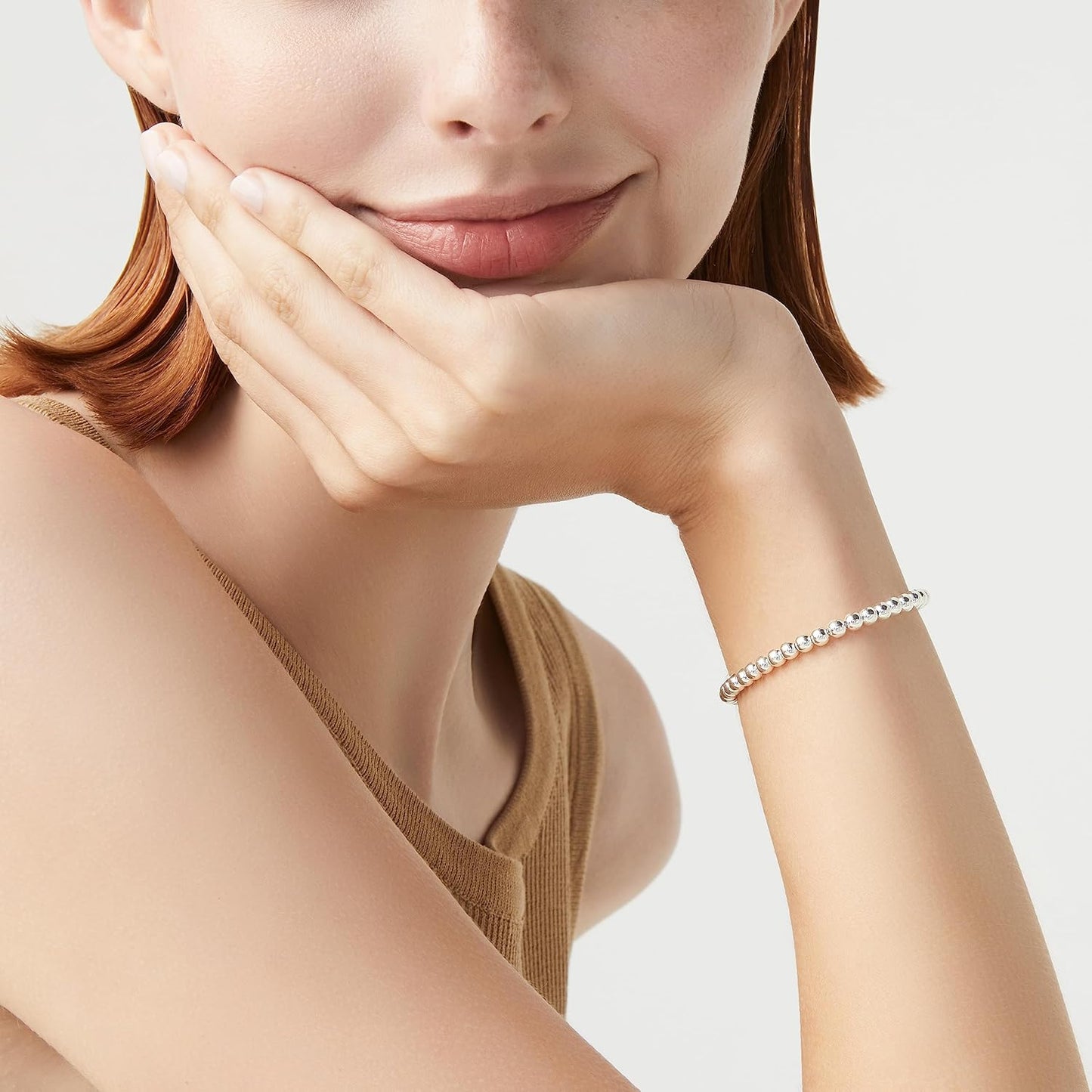 Manufacturer  Miabella 925 Sterling Silver Italian Handmade 4mm Bead Ball Strand Chain Bracelet for Women, Made in Italy  bracelets