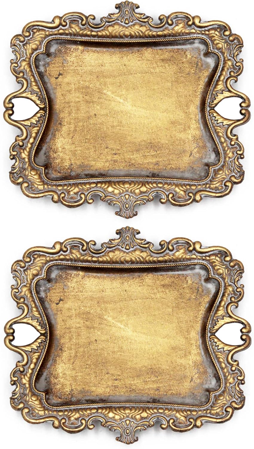 Manufacturer  Vintage Small Gold Ring Dish, Birthday & Wedding Gifts for Women，Wedding Ring Tray - 5.3 x 4.5 inches   rings