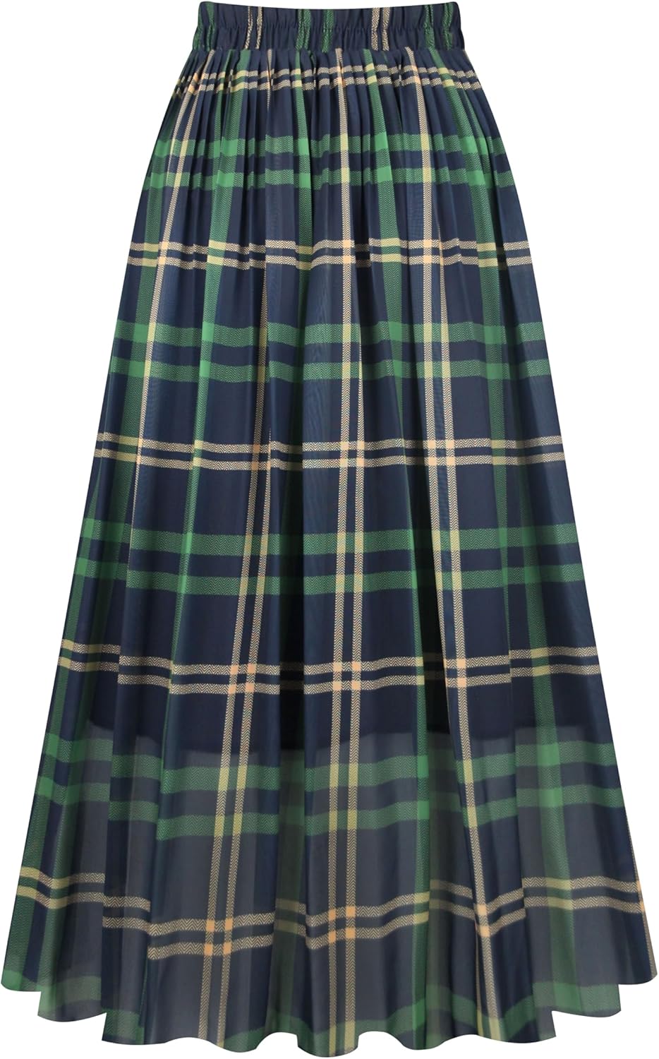 Manufacturer  Kingfancy Women's Pleated Skirt Chiffon Elastic Waist A-Line Midi Length Skirt skirts