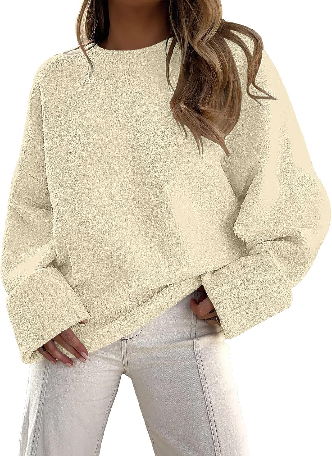 Manufacturer  LILLUSORY Women's Oversized Sweaters Fuzzy Chunky Warm Pullover Sweater   sweaters