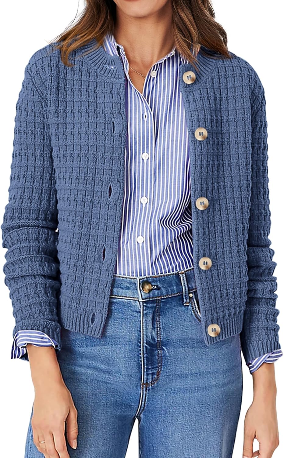 Manufacturer  PRETTYGARDEN Women's Knit Cardigan Sweaters Casual Long Sleeve Open Front Button Down Trendy Jackets Outerwear   sweaters