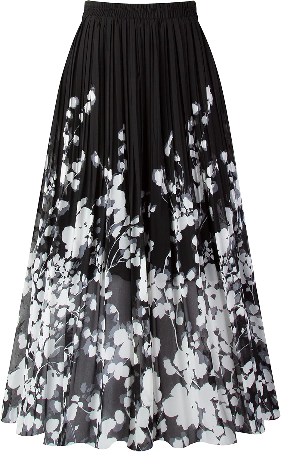 Manufacturer  Kingfancy Women's Pleated Skirt Chiffon Elastic Waist A-Line Midi Length Skirt skirts