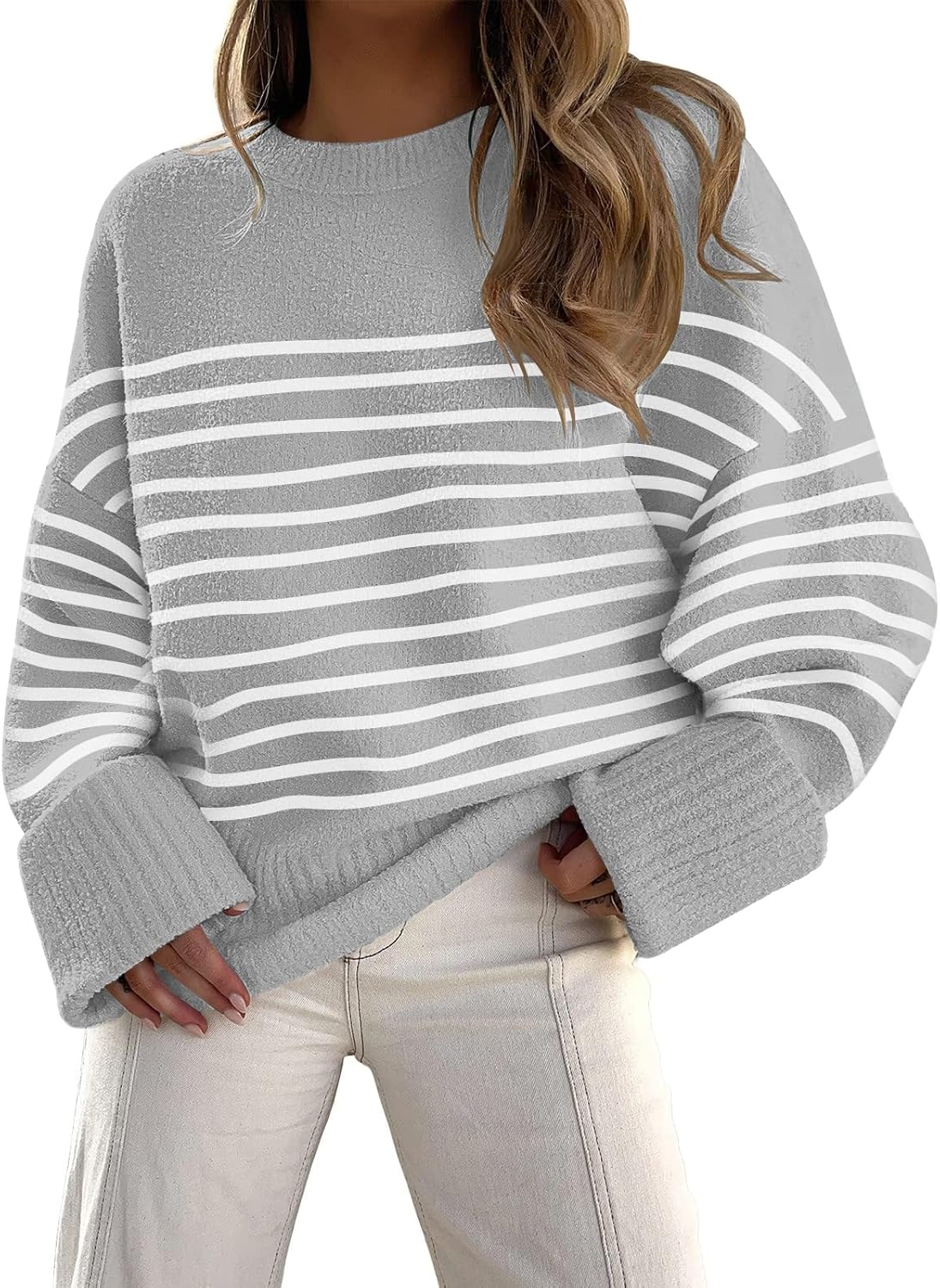 Manufacturer  LILLUSORY Women's Oversized Sweaters Fuzzy Chunky Warm Pullover Sweater   sweaters