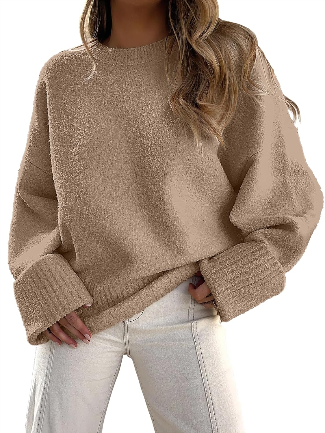 Manufacturer  ANRABESS Women's Oversized Sweaters 2025 Long Sleeve Fuzzy Knit Casual Chunky Pullover Sweater Fall Outfits Clothes   sweaters