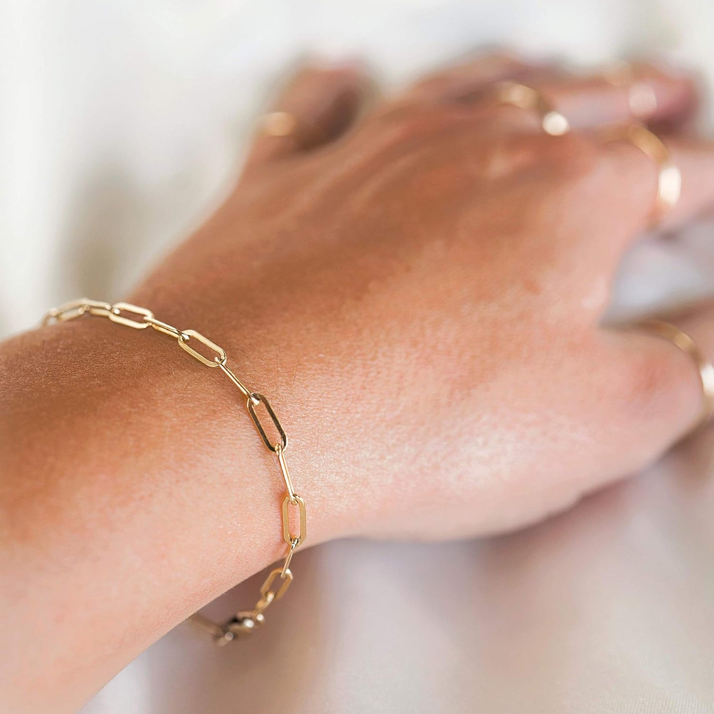 Manufacturer  MEVECCO Bracelet for Women 14K Gold Plated Dainty Chain Simple Jewelry Cute Handmade Minimalist for Her  bracelets