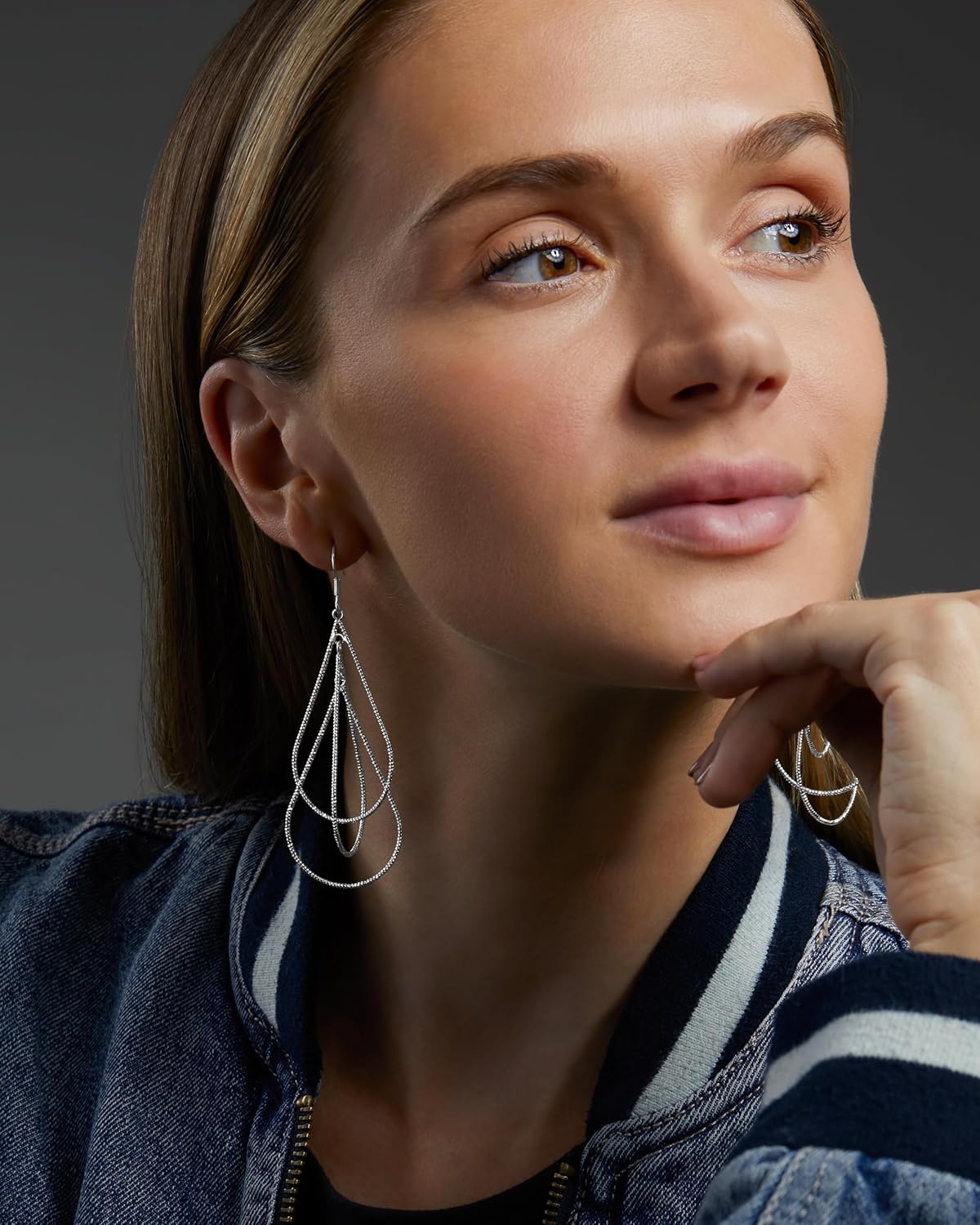 Manufacturer  MILLA Teardrop Earrings - Designer Silver Statement Earrings or Gold Dangle Earrings for Women Trendy Upscale Dangly Earrings  earring