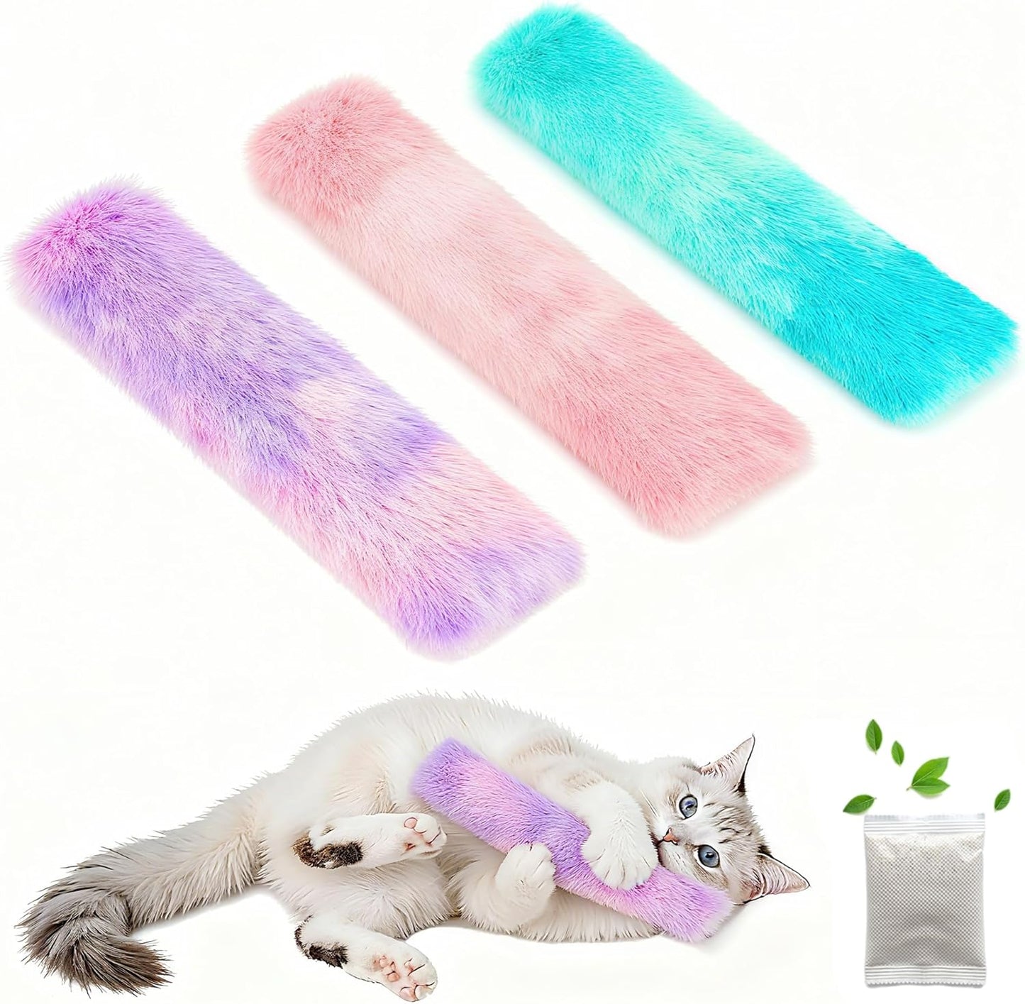 Manufacturer  3 Pcs Interactive Cat Toys Cat Pillows, Soft and Durable Crinkle Sound Catnip Toys, for Indoor Cats Funny Kitten Toys Exercise    Cat toy