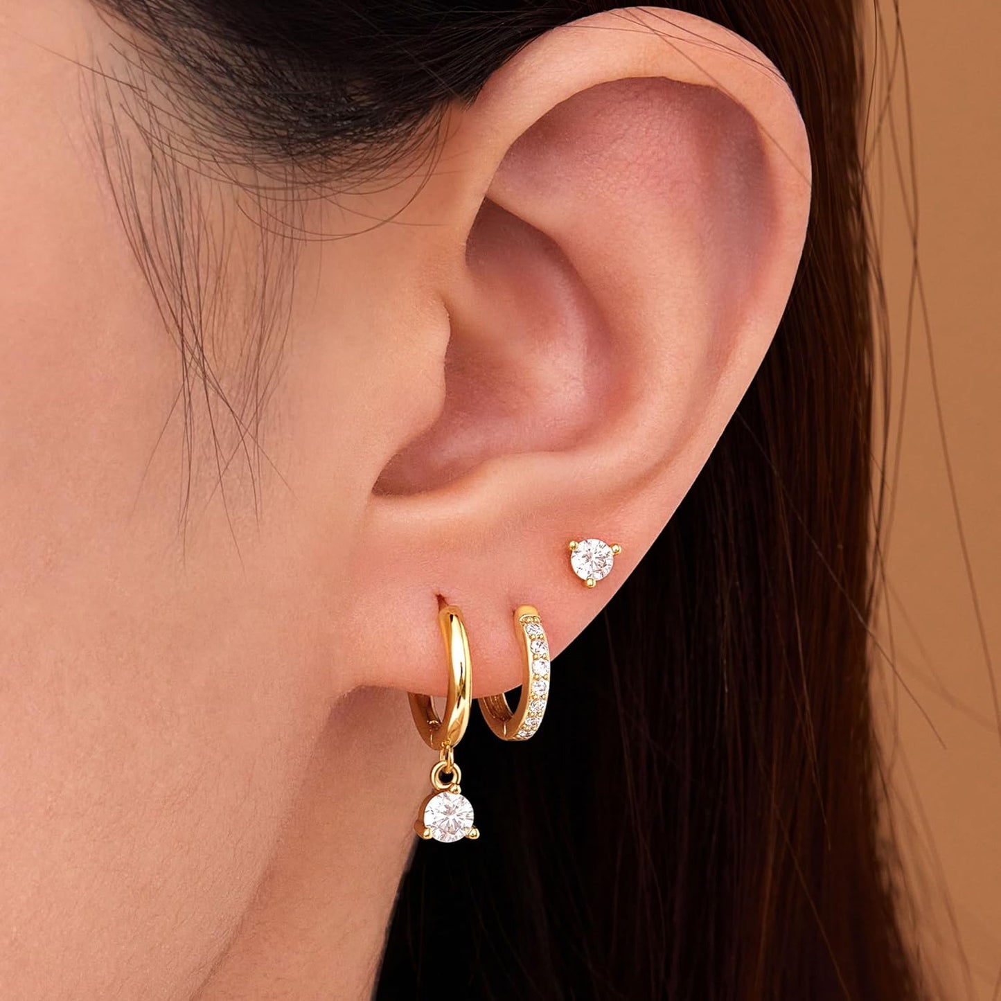 Manufacturer  Gold Huggie Hoop Earrings Set for Women, Dainty Small Stud Earrings for Women Trendy, Small Sterling Silver Jewelry Earring for Multiple Piercing Hypoallergenic Dangle Hoop Earrings  earring