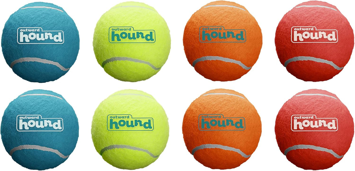 Manufacturer   Outward Hound Squeaker Ballz 4-Pack Tennis Ball Dog Toys with Squeaker, Interactive Fetch Play for Pets Under 50 lbs, Training Balls for Indoor & Outdoor Exercise, Medium, 2.5-inch    Dog toy