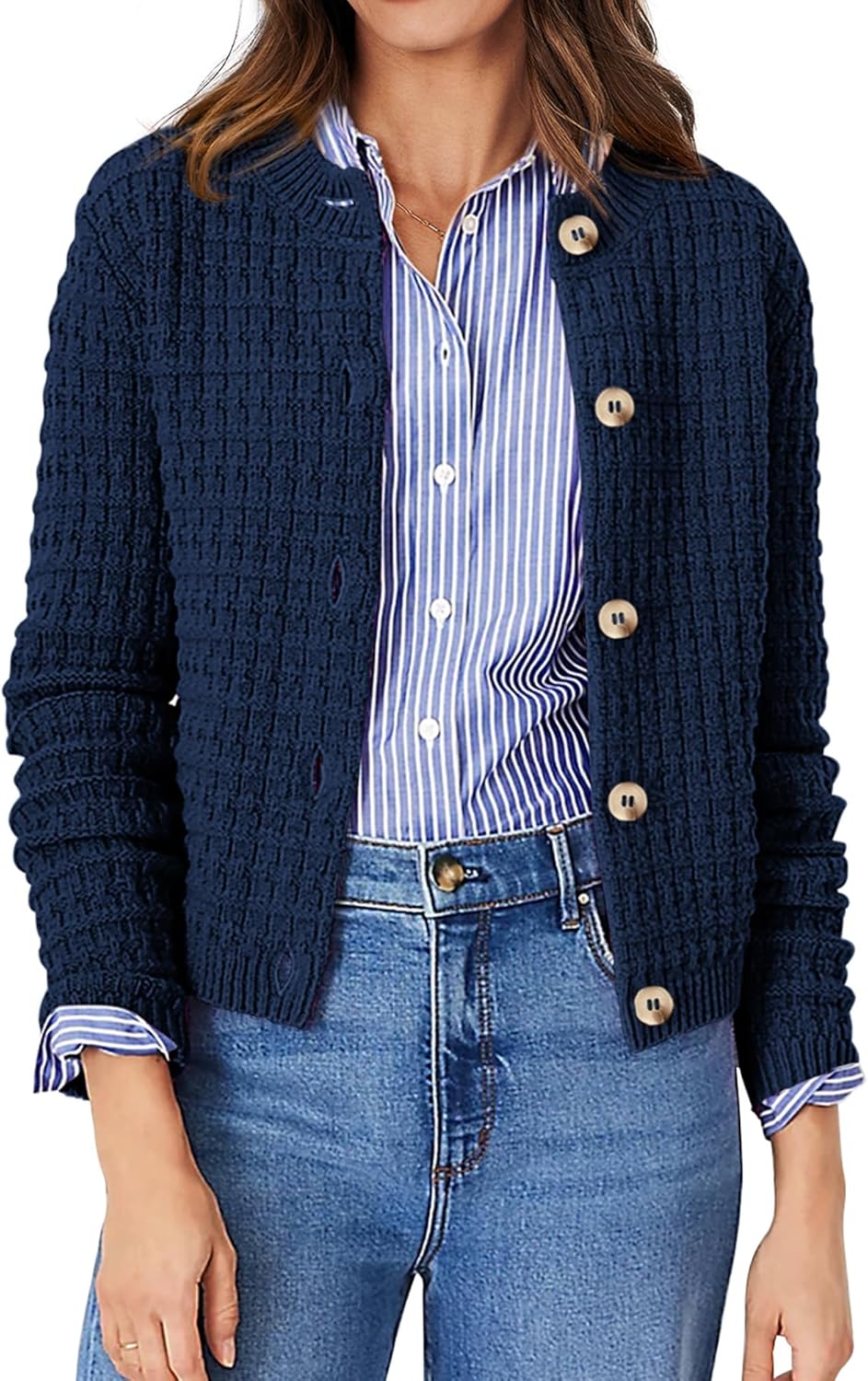 Manufacturer  PRETTYGARDEN Women's Knit Cardigan Sweaters Casual Long Sleeve Open Front Button Down Trendy Jackets Outerwear   sweaters