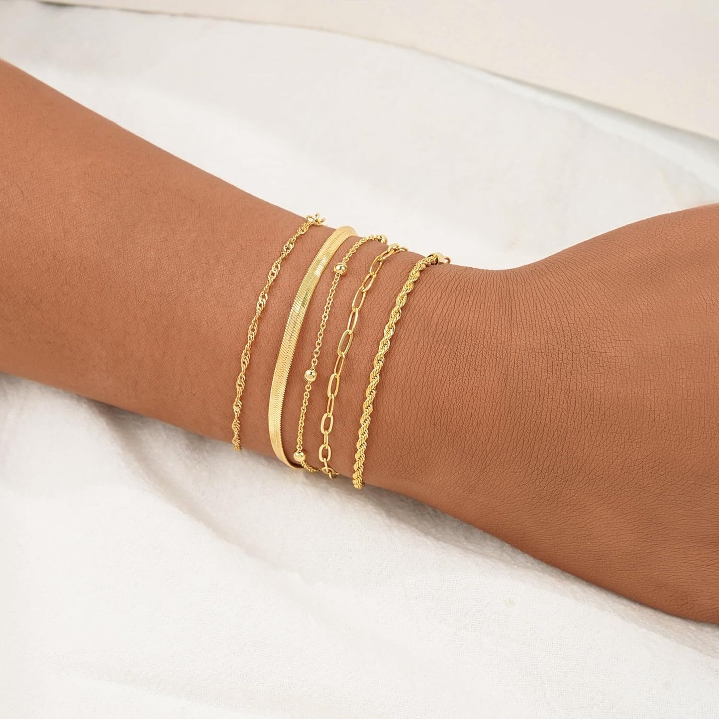 Manufacturer  BERISO Gold Bracelets for Women, Elegant Adjustable 14K Gold Plated Bracelet for Women, Trendy Minimalist Dainty Gold Bracelet for Everyday Wear  bracelets
