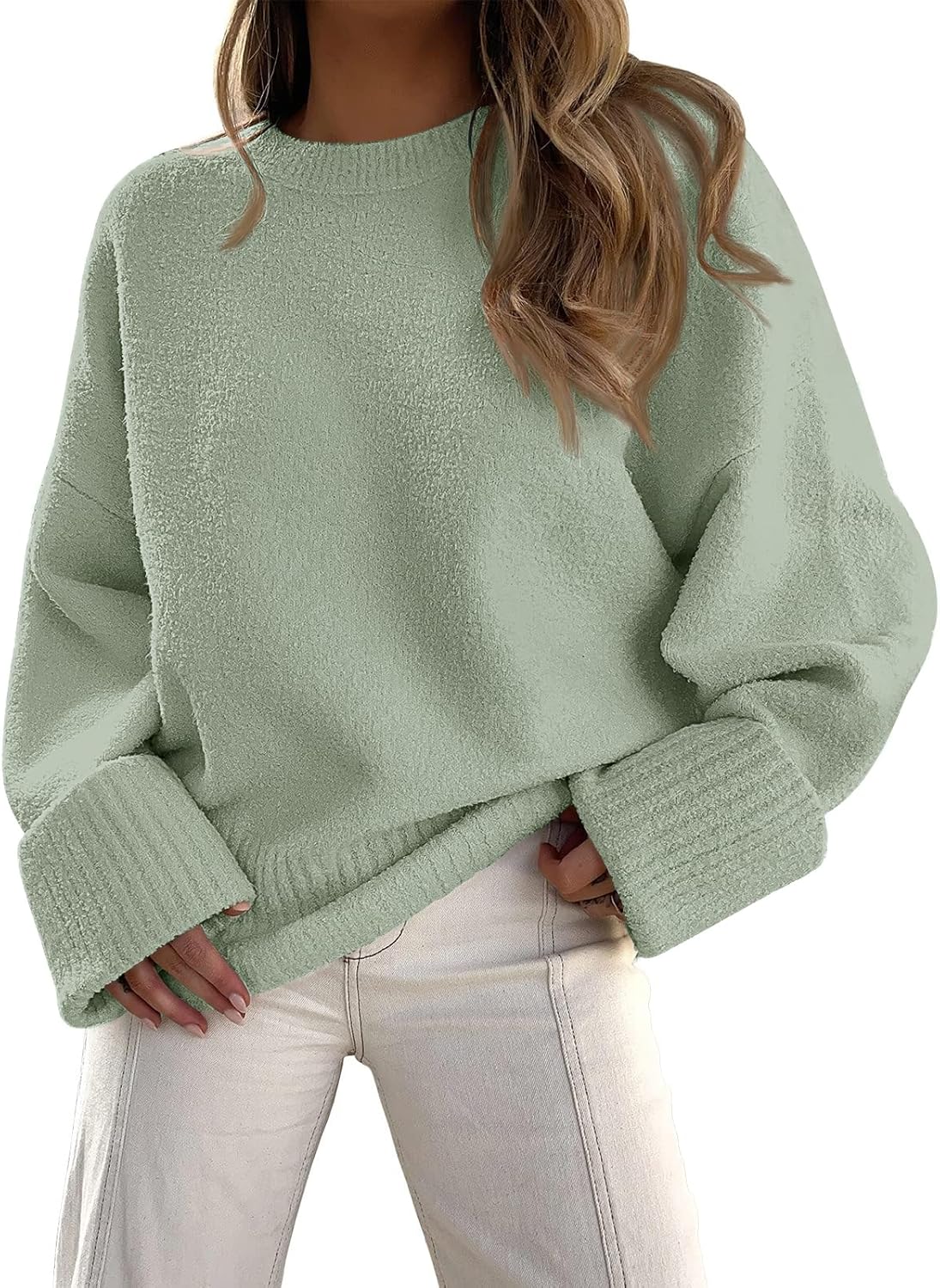 Manufacturer  LILLUSORY Women's Oversized Sweaters Fuzzy Chunky Warm Pullover Sweater   sweaters