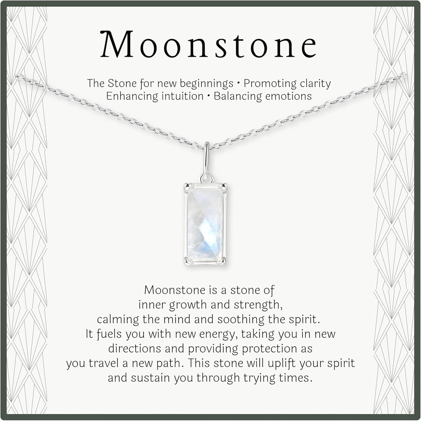 Manufacturer  HOPE LOVE SHINE New Beginnings Rainbow Moonstone Sterling Silver Necklace for Women  necklace