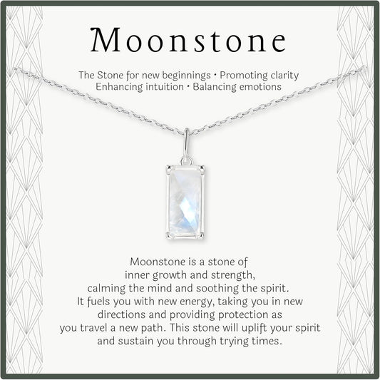 Manufacturer  HOPE LOVE SHINE New Beginnings Rainbow Moonstone Sterling Silver Necklace for Women  necklace