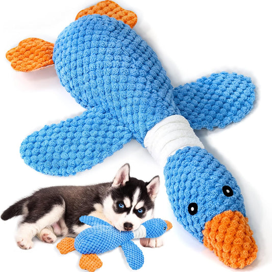 Manufacturer   Vitscan Upgraded Goose Indestructible Dog Toys for Aggressive Chewers Small Medium Large Breed, Crinkle Squeaky Plush Dog Puppy Chew Toys for Teething, Duck Puppy Toys    Dog toy