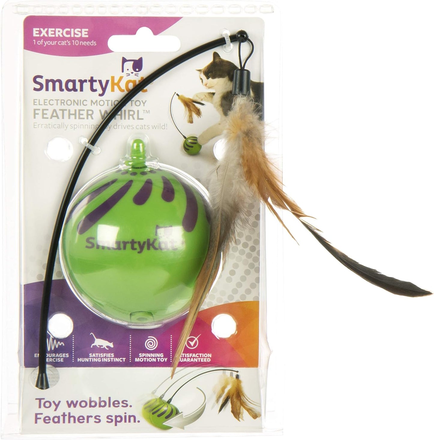 Manufacturer  SmartyKat Electronic Motion/Moving Toys for Cats & Kittens, Battery Powered, Mimics Motion of Real Prey, Fun & Interactive Play - Multiple Styles    Cat toy