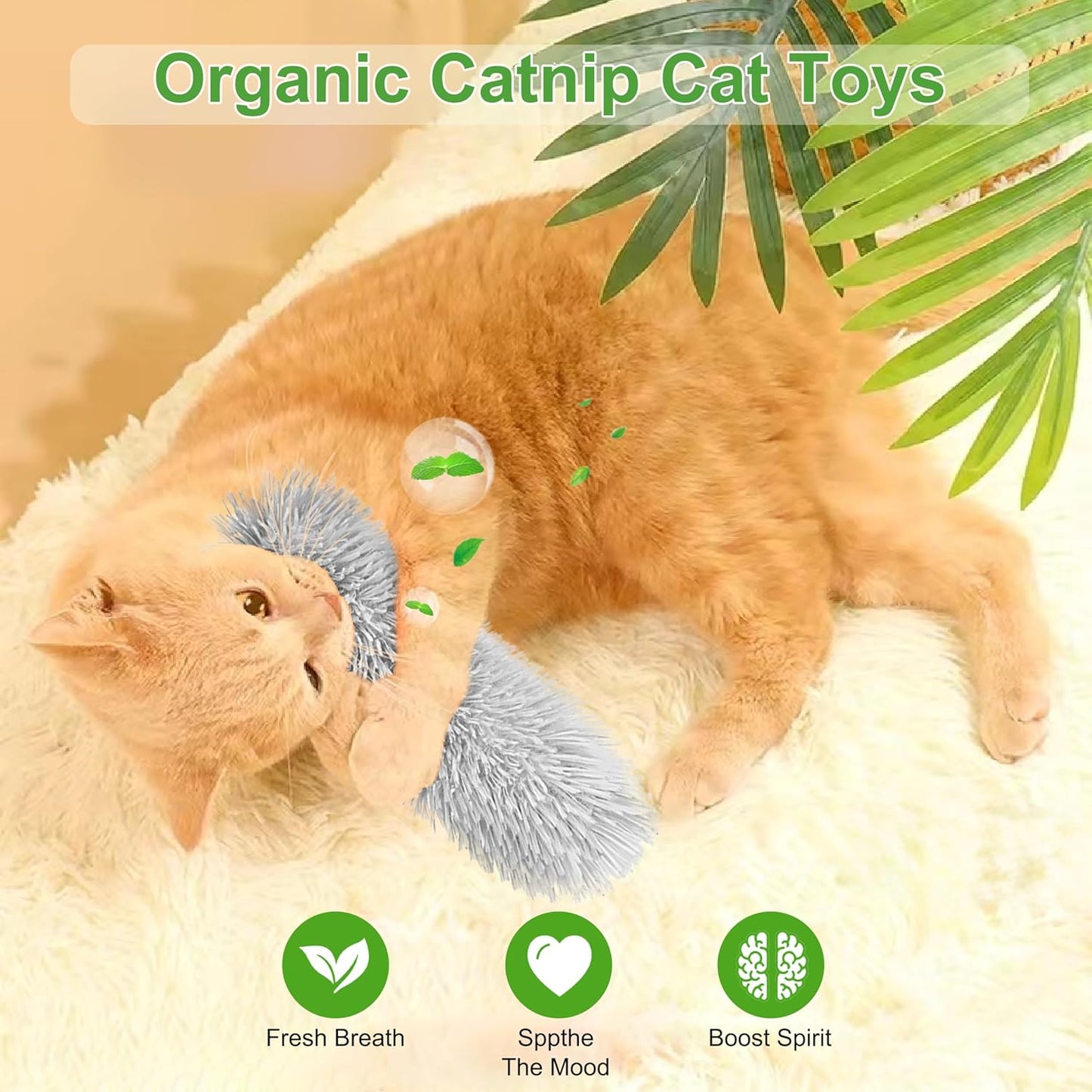 Manufacturer  3 Pcs Interactive Cat Toys Cat Pillows, Soft and Durable Crinkle Sound Catnip Toys, for Indoor Cats Funny Kitten Toys Exercise    Cat toy