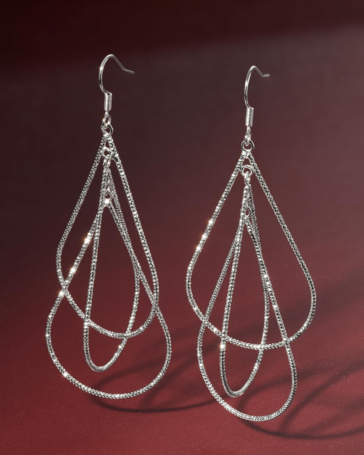 Manufacturer  MILLA Teardrop Earrings - Designer Silver Statement Earrings or Gold Dangle Earrings for Women Trendy Upscale Dangly Earrings  earring