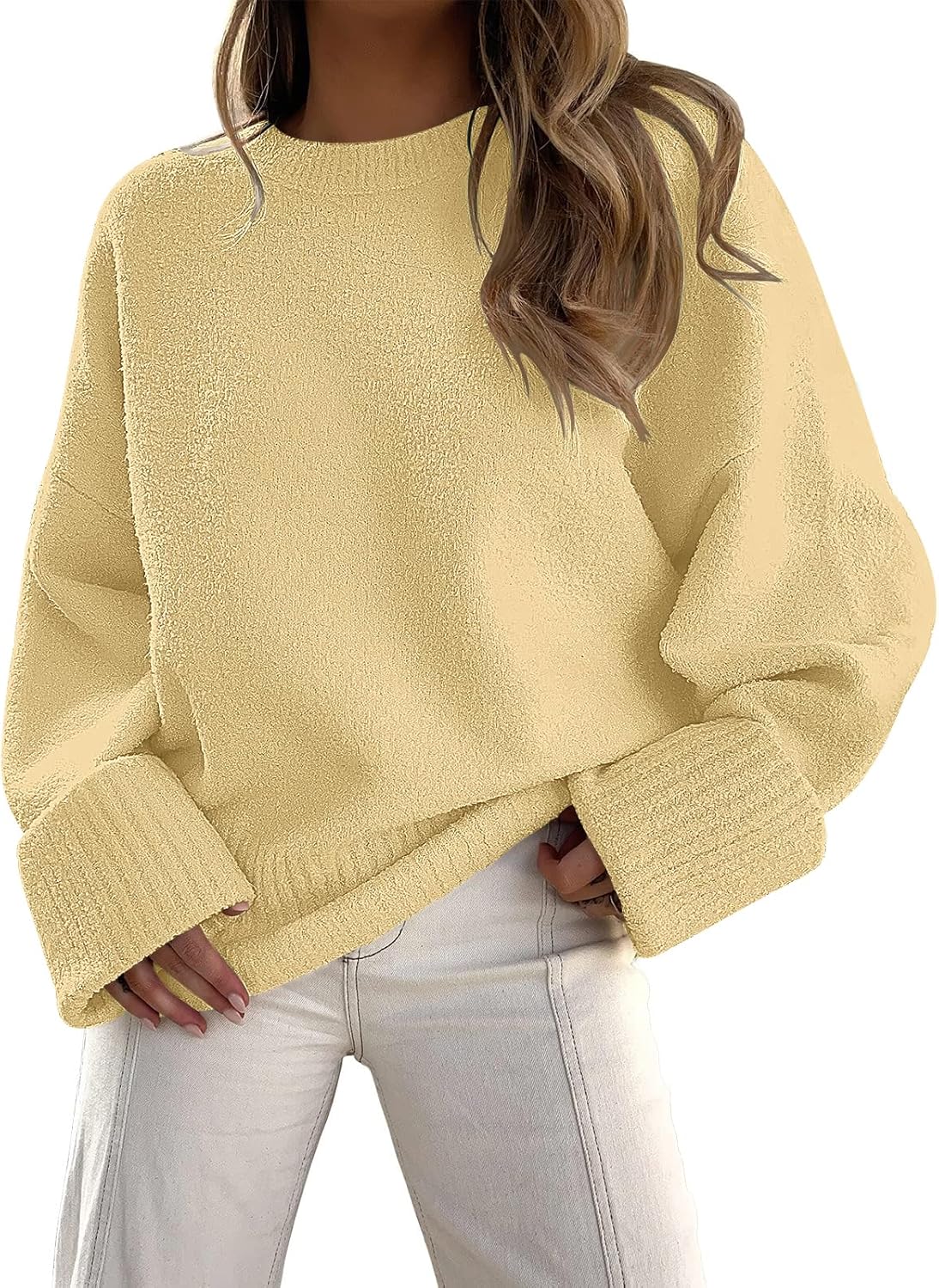 Manufacturer  LILLUSORY Women's Oversized Sweaters Fuzzy Chunky Warm Pullover Sweater   sweaters