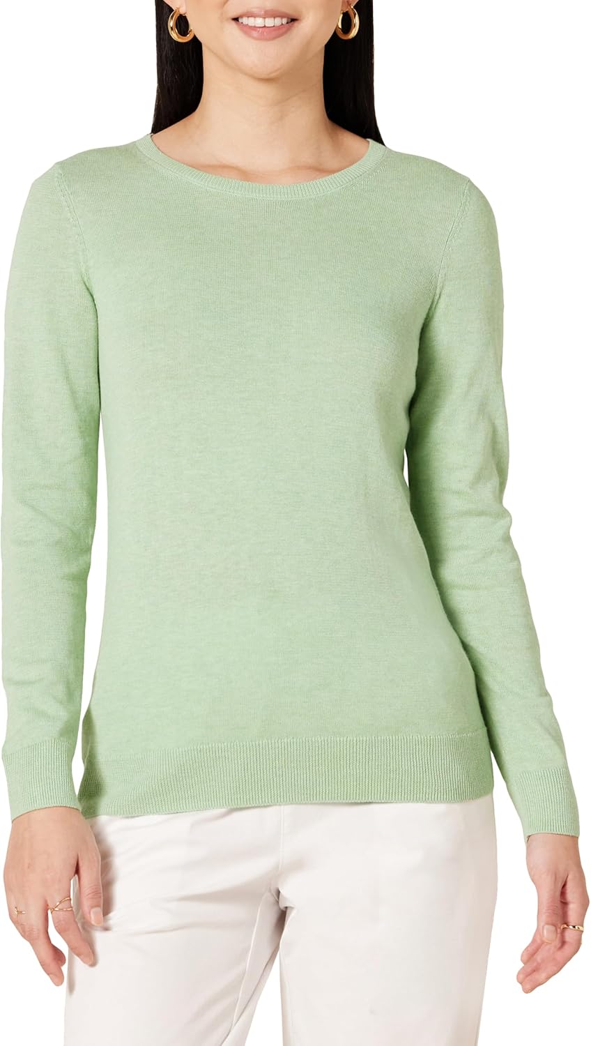 Manufacturer  Essentials Women's Long-Sleeve Lightweight Crewneck Sweater (Available in Plus Size)   sweaters