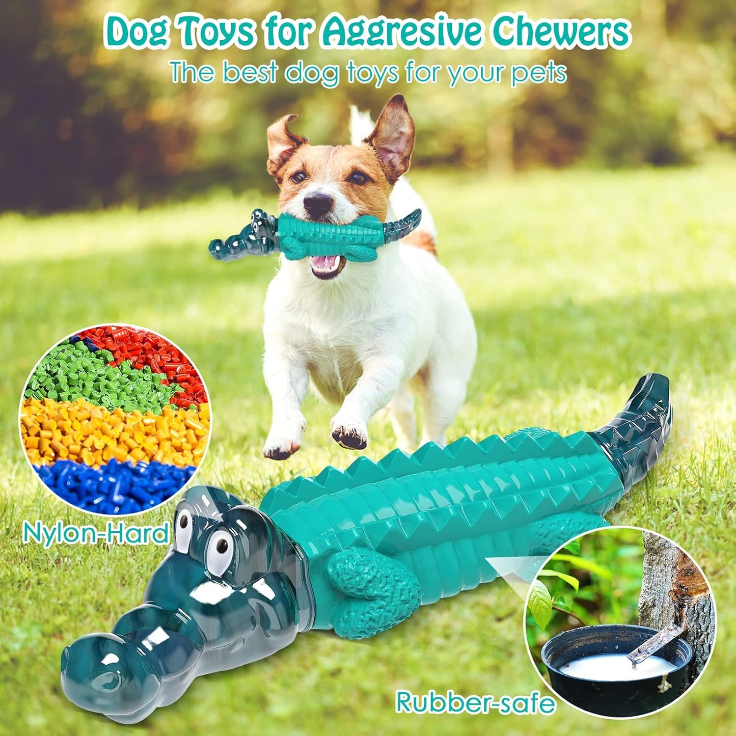 Manufacturer   Dog Toys for Aggresive Chewers - Tough,Indestructible Dog Toys for Large, Medium,Small Breed to Keep Them Busy    Dog toy