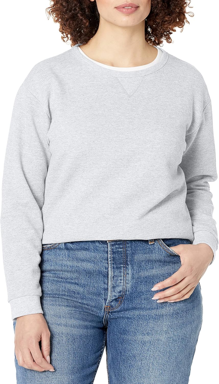 Manufacturer  Hanes womens Crewneck Sweatshirt, Ecosmart Fleece Pullover With V-notch, Sweatshirt for Women   sweaters