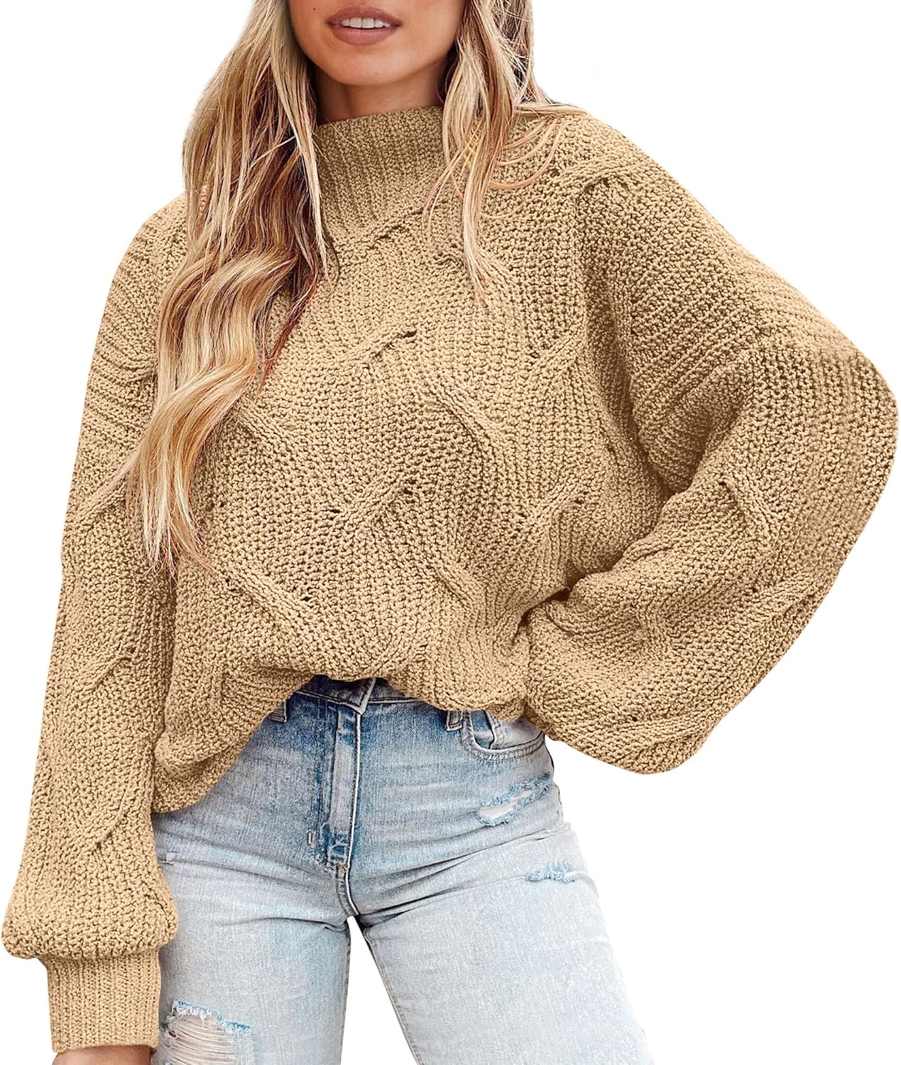 Manufacturer  PRETTYGARDEN Women's Fall Oversized Pullover Sweaters Casual Crewneck Long Sleeve Chunky Cable Knit Tops Winter Clothing   sweaters