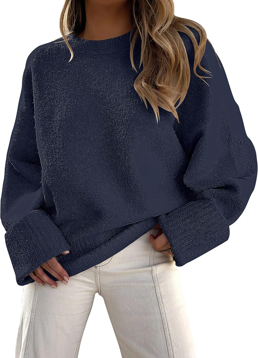 Manufacturer  ANRABESS Women's Oversized Sweaters 2025 Long Sleeve Fuzzy Knit Casual Chunky Pullover Sweater Fall Outfits Clothes   sweaters
