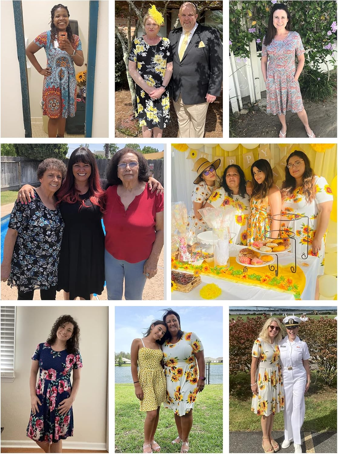 Manufacturer  DouBCQ Women's Casual Flowy Pleated Loose Dresses with Pockets dresses