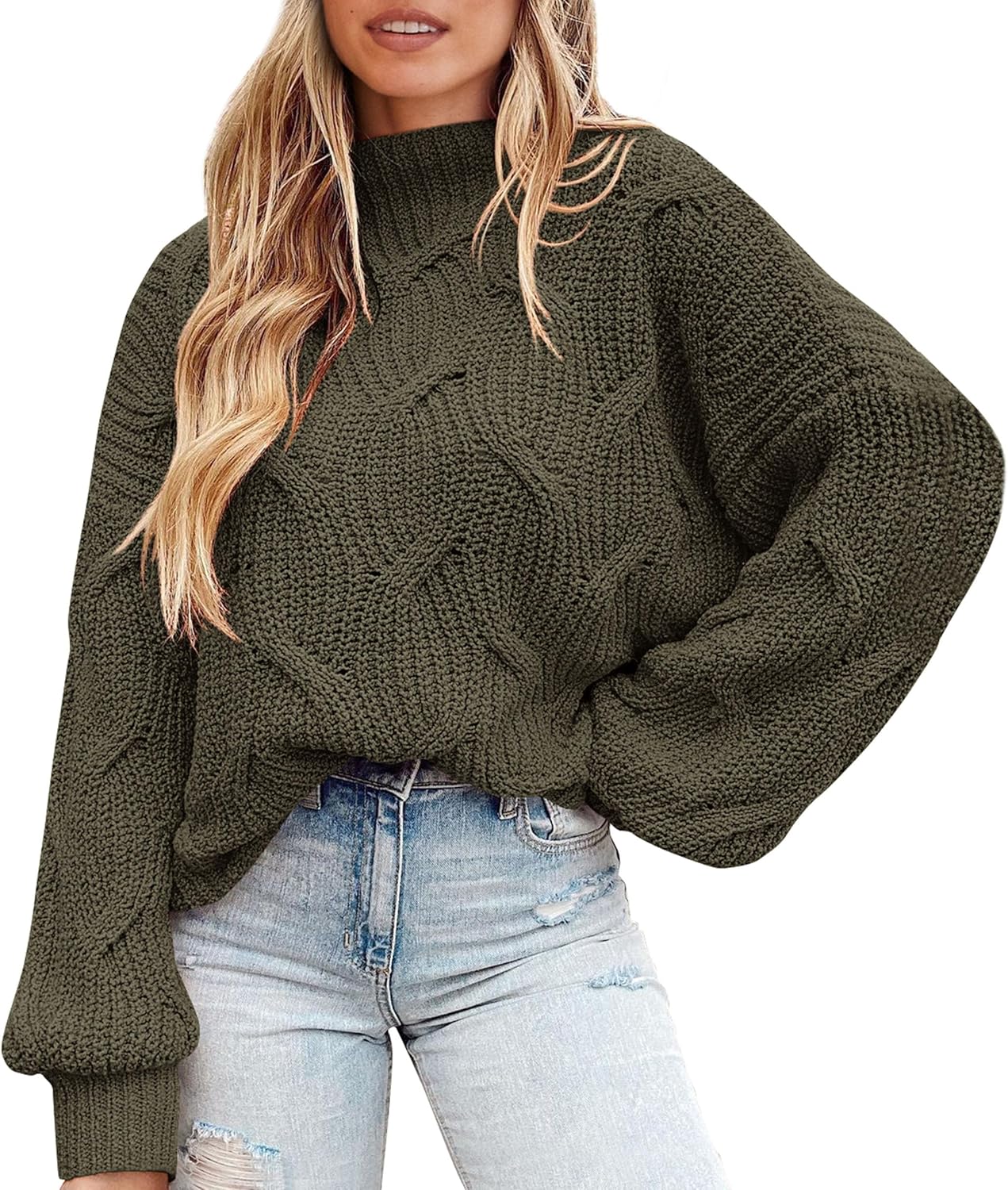 Manufacturer  PRETTYGARDEN Women's Fall Oversized Pullover Sweaters Casual Crewneck Long Sleeve Chunky Cable Knit Tops Winter Clothing   sweaters