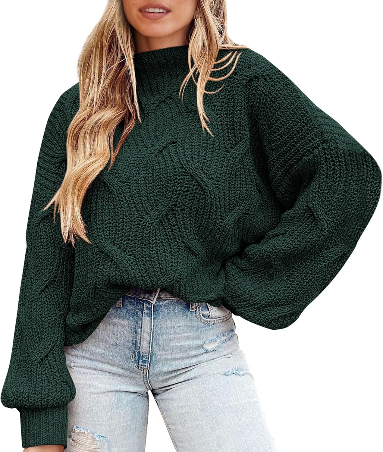 Manufacturer  PRETTYGARDEN Women's Fall Oversized Pullover Sweaters Casual Crewneck Long Sleeve Chunky Cable Knit Tops Winter Clothing   sweaters