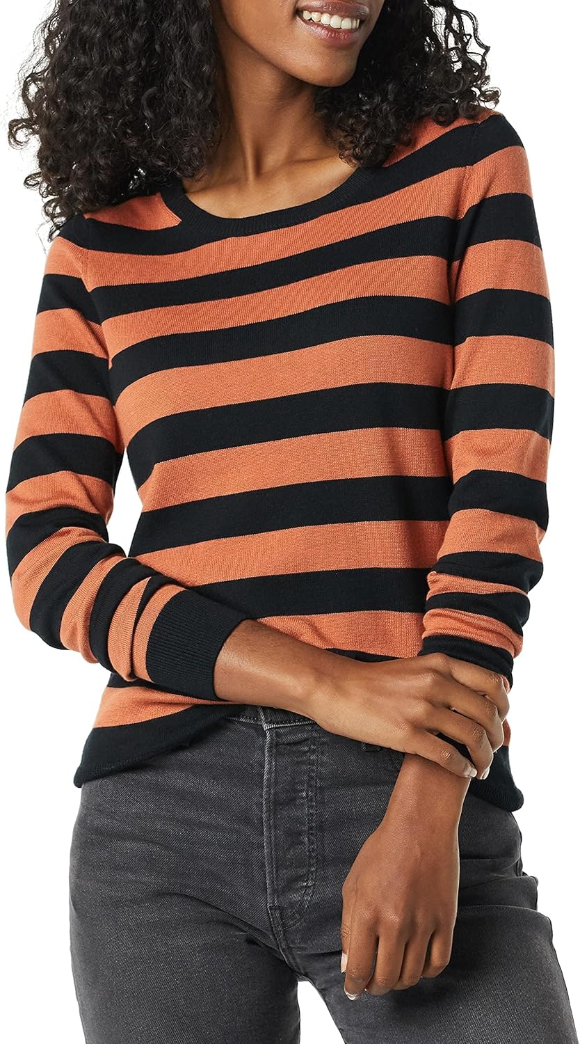 Manufacturer  Essentials Women's Long-Sleeve Lightweight Crewneck Sweater (Available in Plus Size)   sweaters