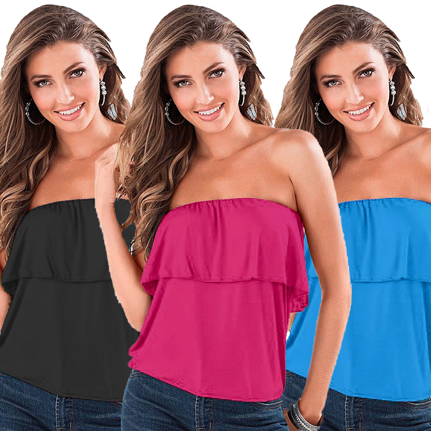 Hot Sale European and American Solid Color Tub Top Beach Shirt Bottom Wrap T-Shirt是 Women's Clothing