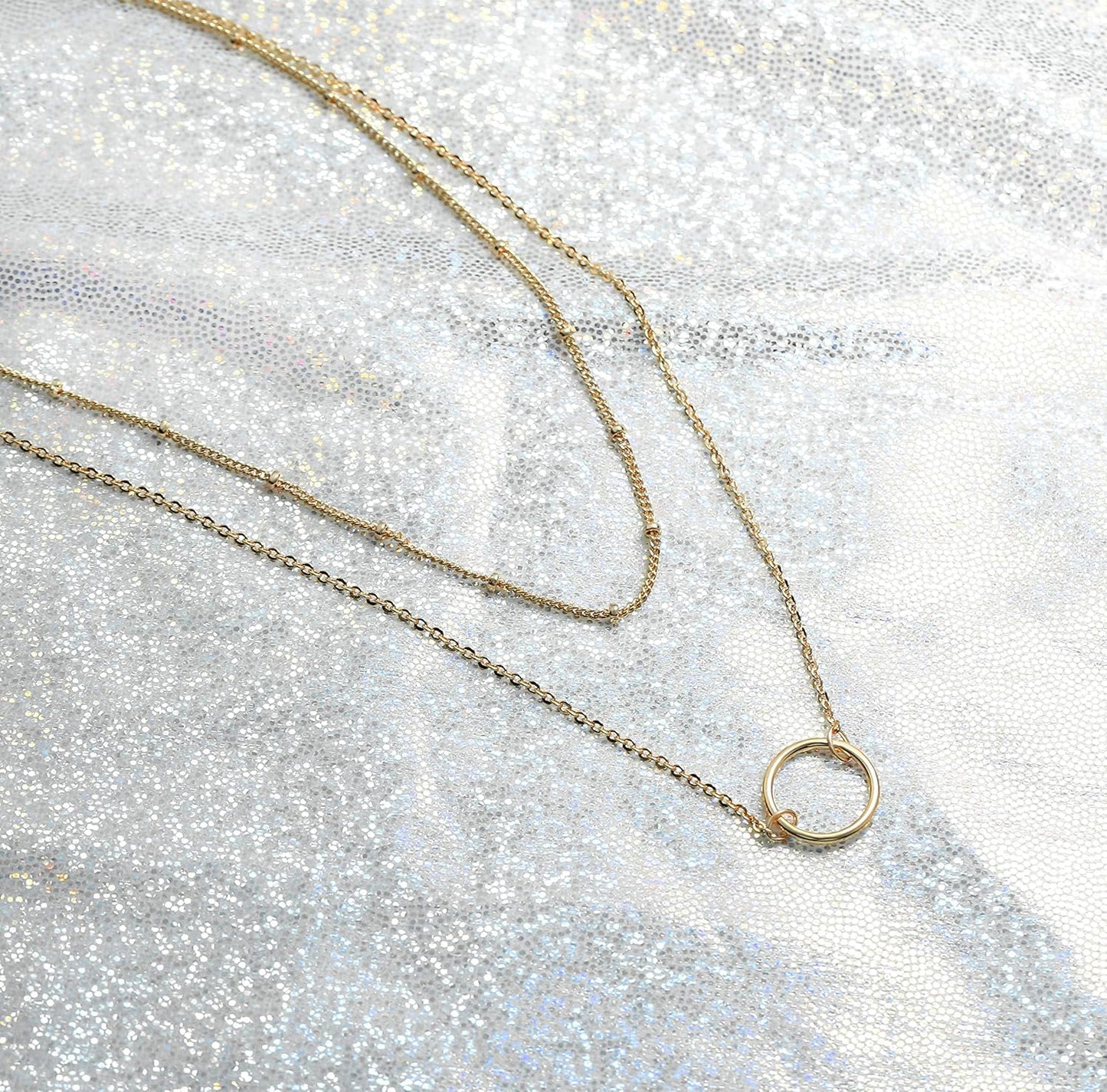 Manufacturer  MEVECCO Layered Heart Necklace Pendant Handmade 18k Gold Plated Dainty Gold Choker Arrow Bar Layering Long Necklace for Women  necklace
