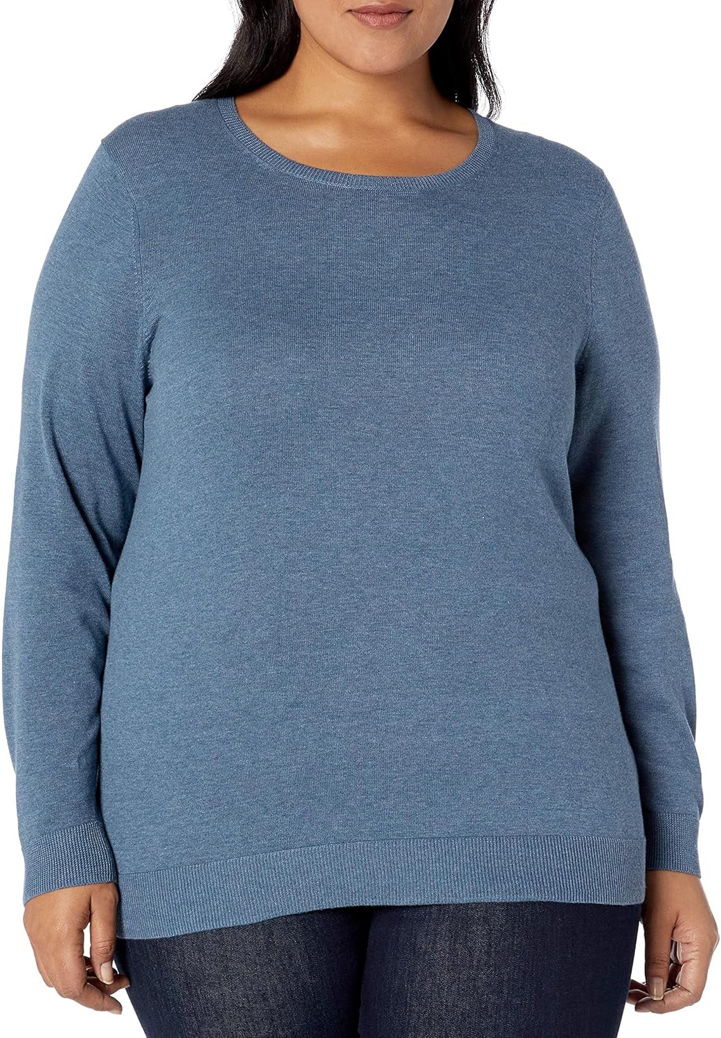 Manufacturer  Essentials Women's Long-Sleeve Lightweight Crewneck Sweater (Available in Plus Size)   sweaters