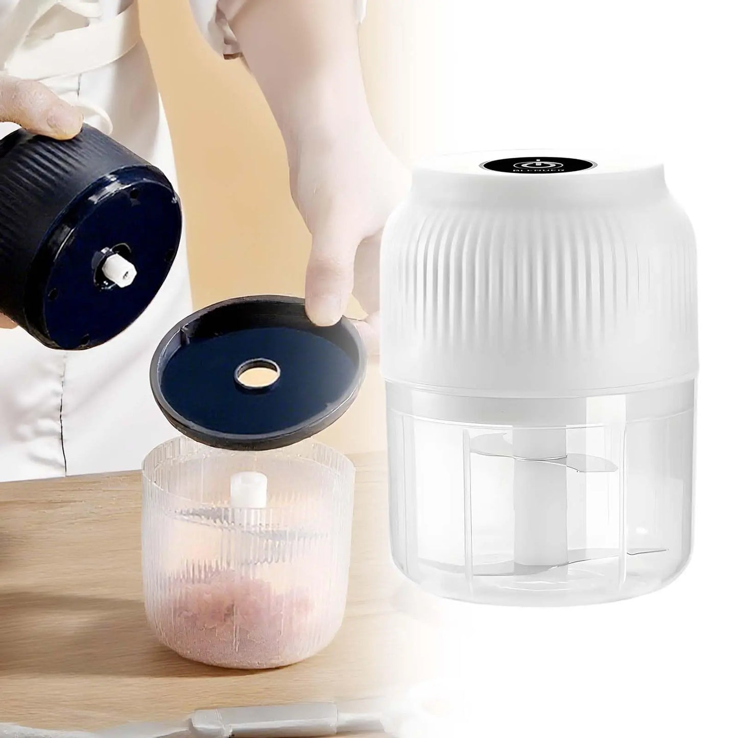Manufacturer    Electric Garlic Chopper,   New Rechargeable Food Processor for Garlic Ginger Onion Meat Vegetable Chilli, Portable Mini Food     Kitchen gadgets