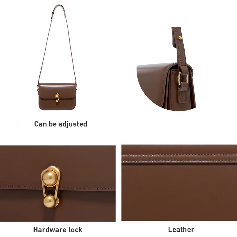 LA FESTIN Women's bag Luxury Brand  New Fashion Shoulder Crossbody Square Bags Tote Bags Designer Handbag Split Leather