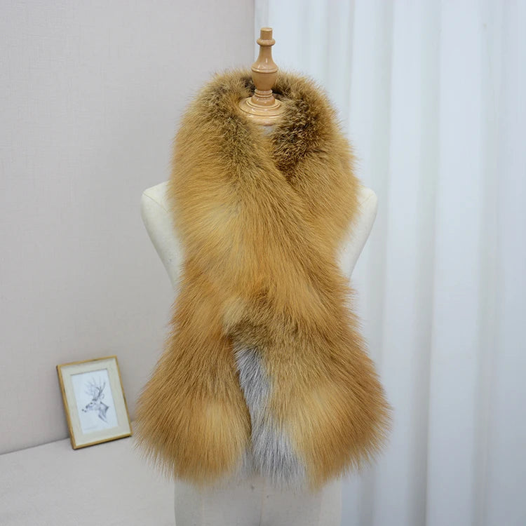Real genuine natural big fox fur Scarves women's fashion scarf  collar warm winter free shipping