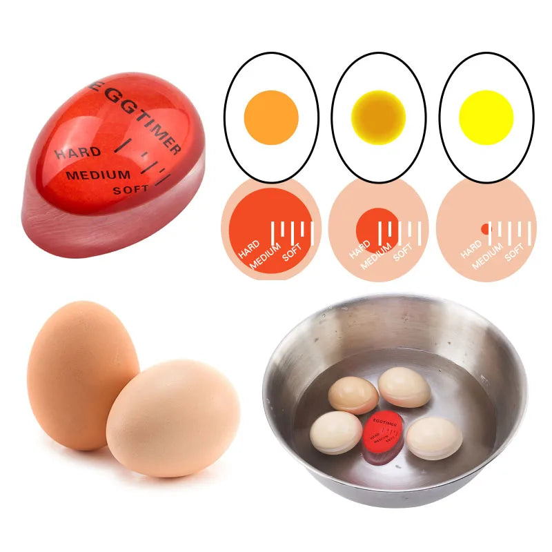 Manufacturer   FAIS DU Color Changing Egg Timer Cooking Resin Perfect Boiled Eggs By Temperature Kitchen Helper Egg Timer Red timer tools   kitchen gadgets