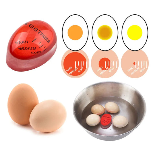 Manufacturer   FAIS DU Color Changing Egg Timer Cooking Resin Perfect Boiled Eggs By Temperature Kitchen Helper Egg Timer Red timer tools   kitchen gadgets