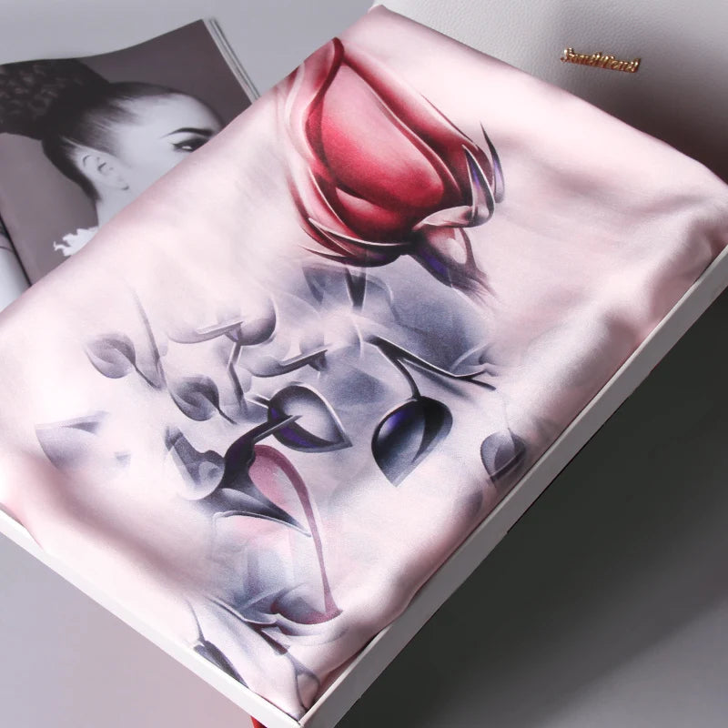 100% Pure Silk Scarf For Women Luxury Print Echarpe Femme Long Natural Silk Scarf Bufanda Fahsion Satin Shawls Wraps Neck Scarf