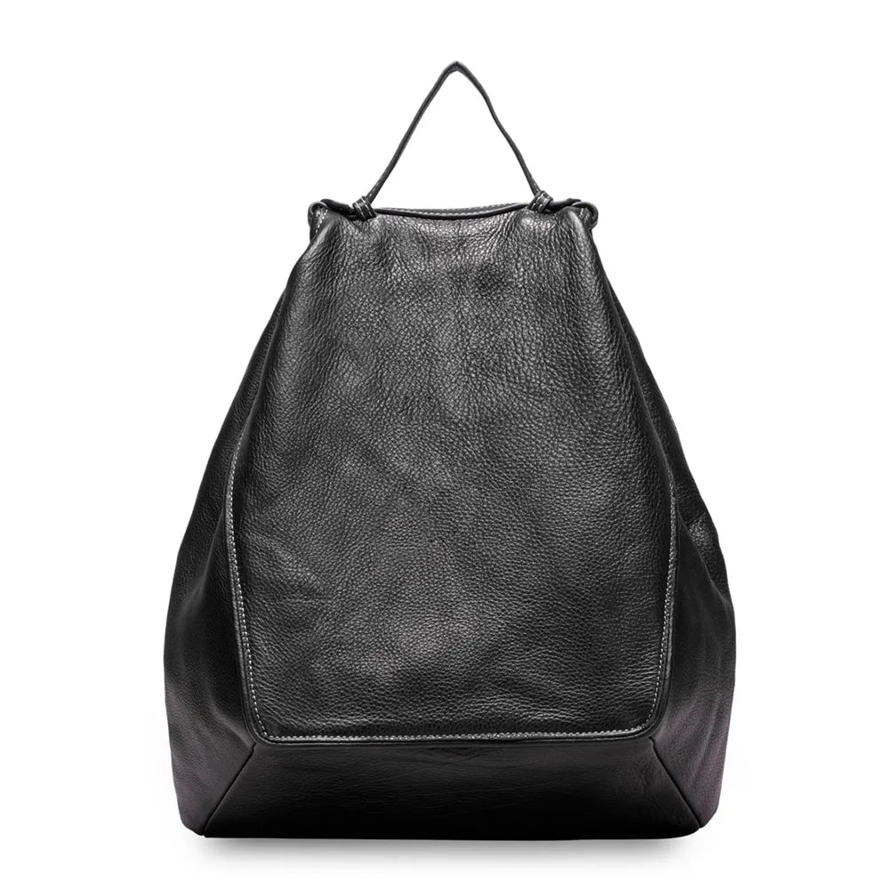 Zency Women Stylish Classic Backpack Khaki Genuine Leather Knapsack Satchel Purse Roomy with Pockets Fit A4 Ipad 9.7'' Rucksack  bag